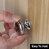 ASelected 20Pcs 30MM Polished Chrome Cabinet Knobs Round Mushroom Drawer Pulls view 4