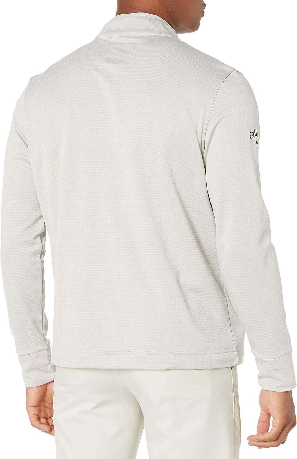Callaway Men's Golf Full Zip Long Sleeve Waffle Knit Fleece Jacket : Clothing