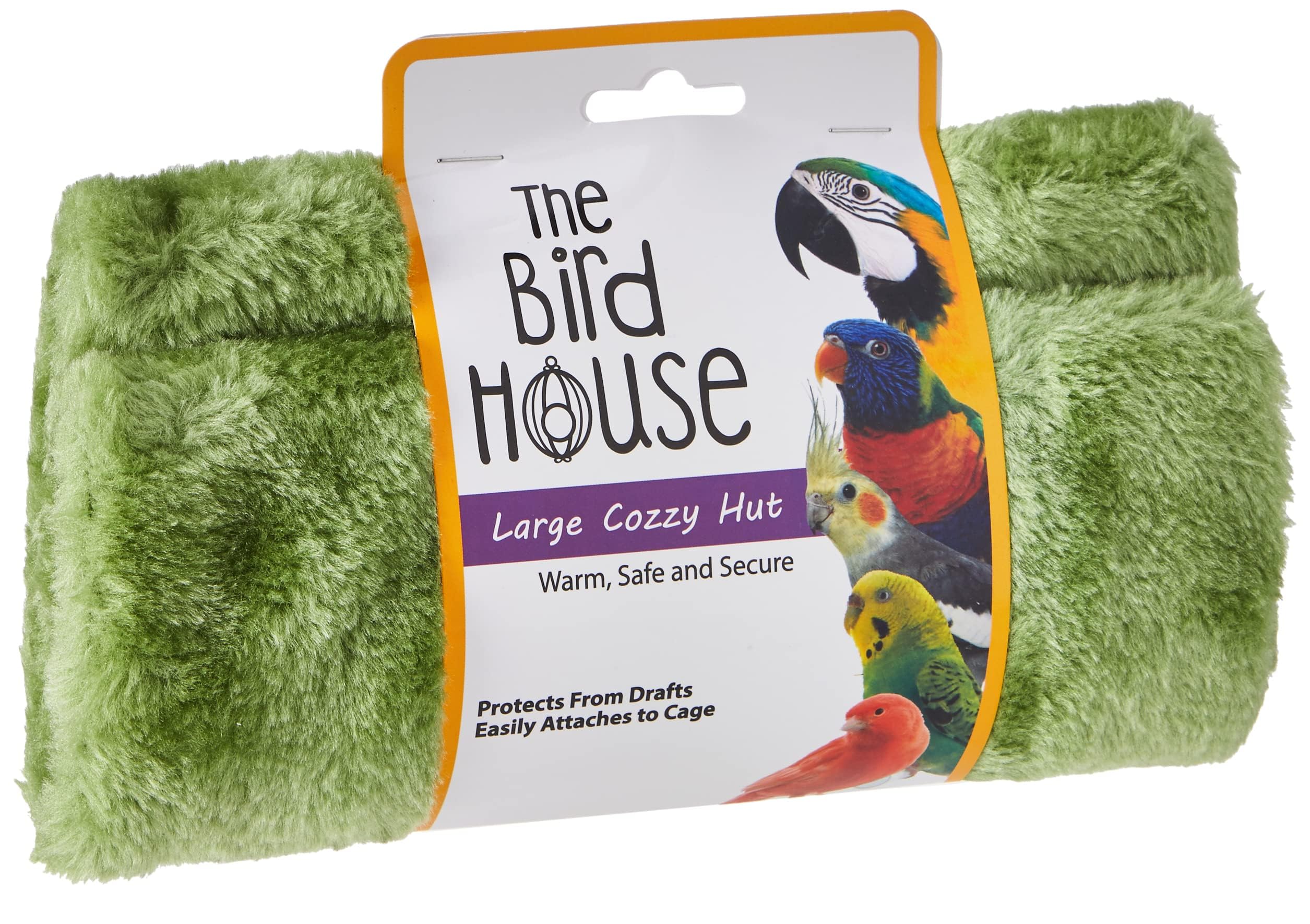 HAPPYPET Cozzzy Plush Hut House for Birds Large Indoor Outdoor Comfortable Easy Clean Hanging Nesting Shelter for Caged Parrots Budgies Cockatiels — image 1