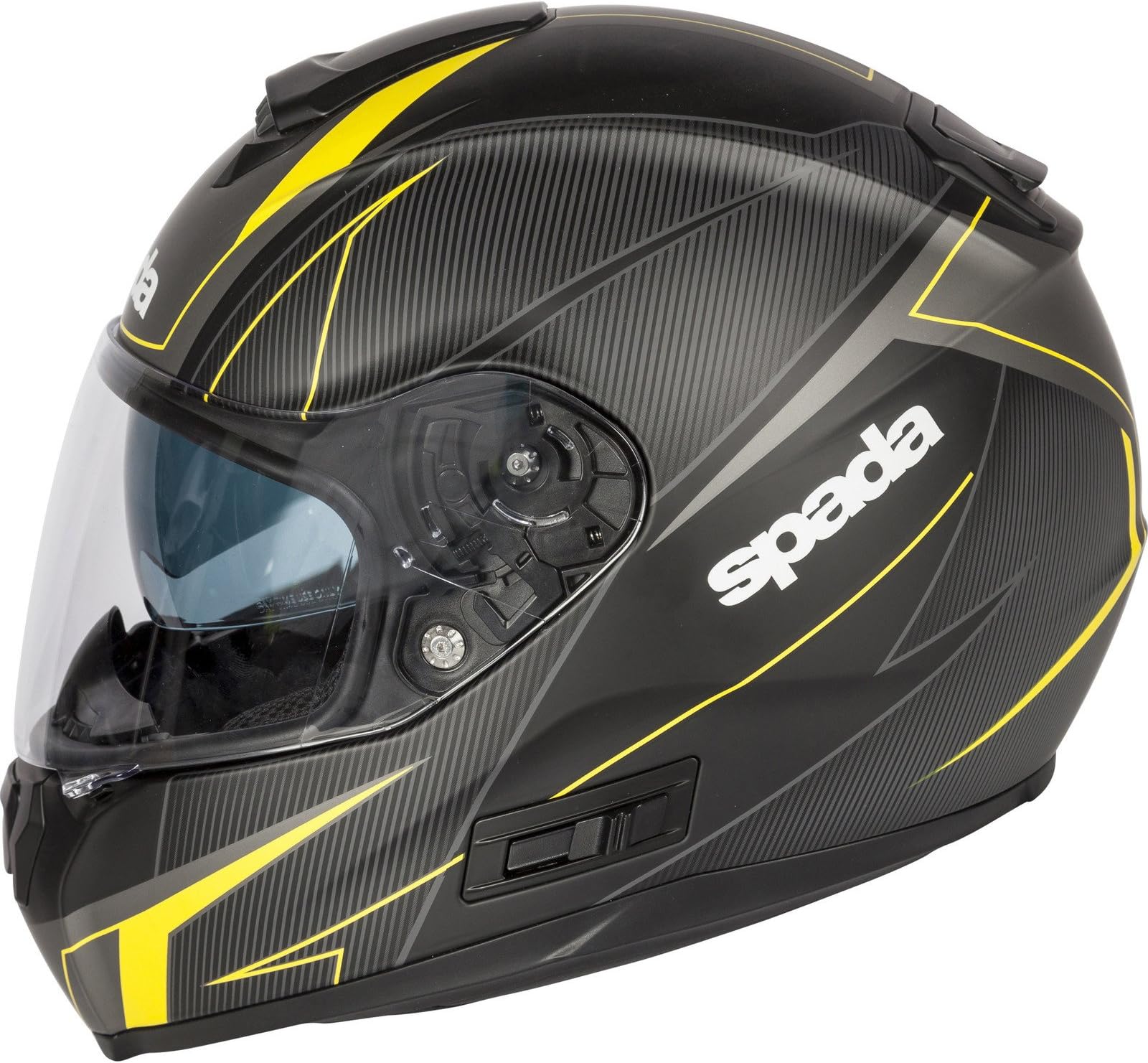 Spada Motorcycle Helmet SP16 Linear Matt Black/Yellow/Anthracite