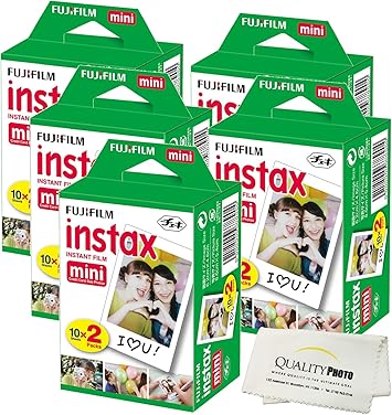 Amazon Com Fujifilm Instax Mini Instant Film White For Fujifilm Mini 8 Mini 9 Cameras W Microfiber Cloth By Quality Photo 100 Film Sheets Camera Photo