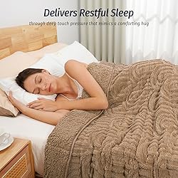 Wemore Jacquard Fleece Weighted Blanket Queen Size