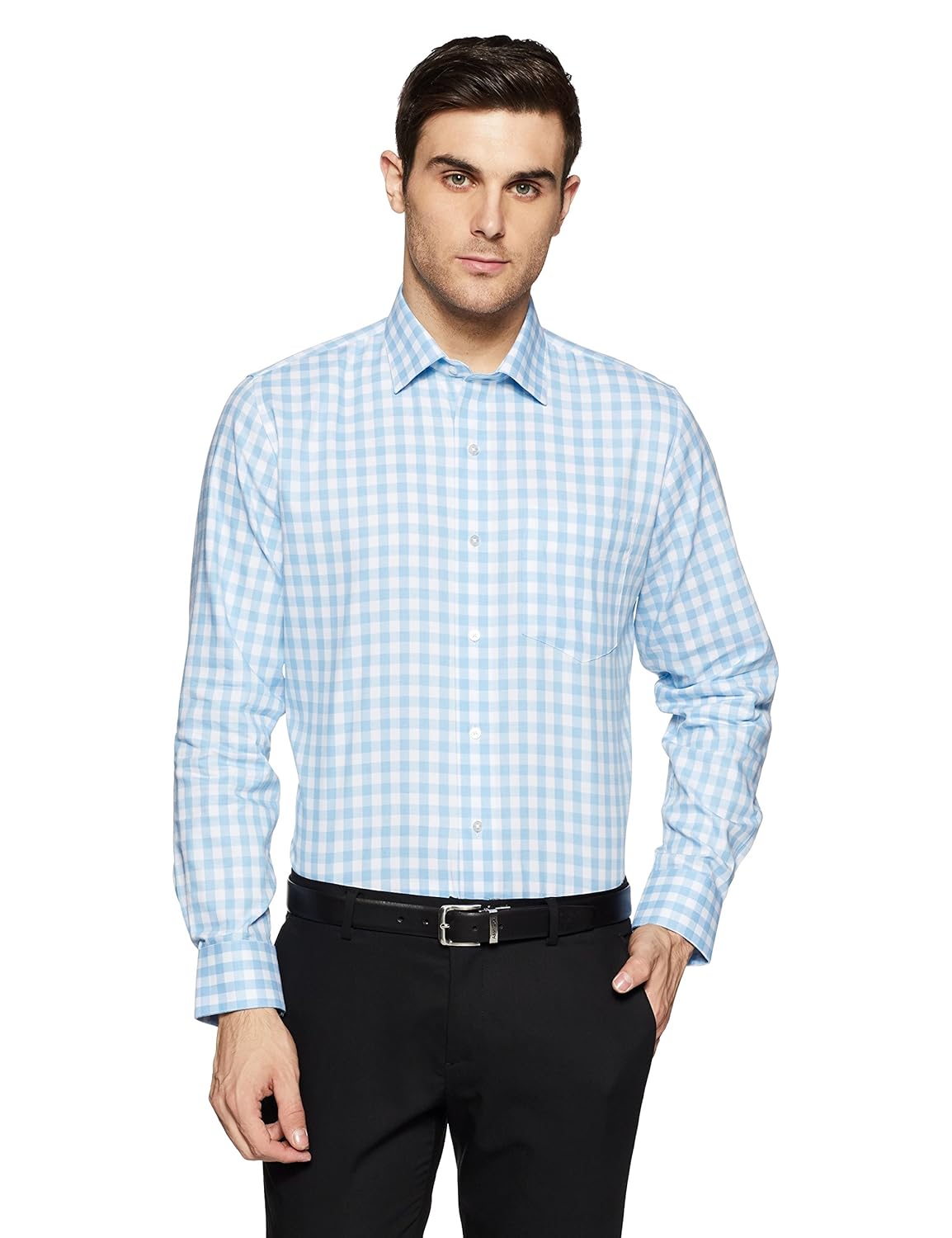 van heusen men's solid slim fit formal shirt