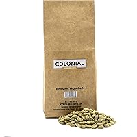 Colonial Coffee Unroasted Green Raw Coffee Beans (ETHIOPIAN YIRGACHEFFE, 1 Pound (Pack of 1))