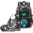 Bluboon School Backpack for Boys Teens Bookbag Travel Daypack Kids Girls Lunch Bag Pencil Case