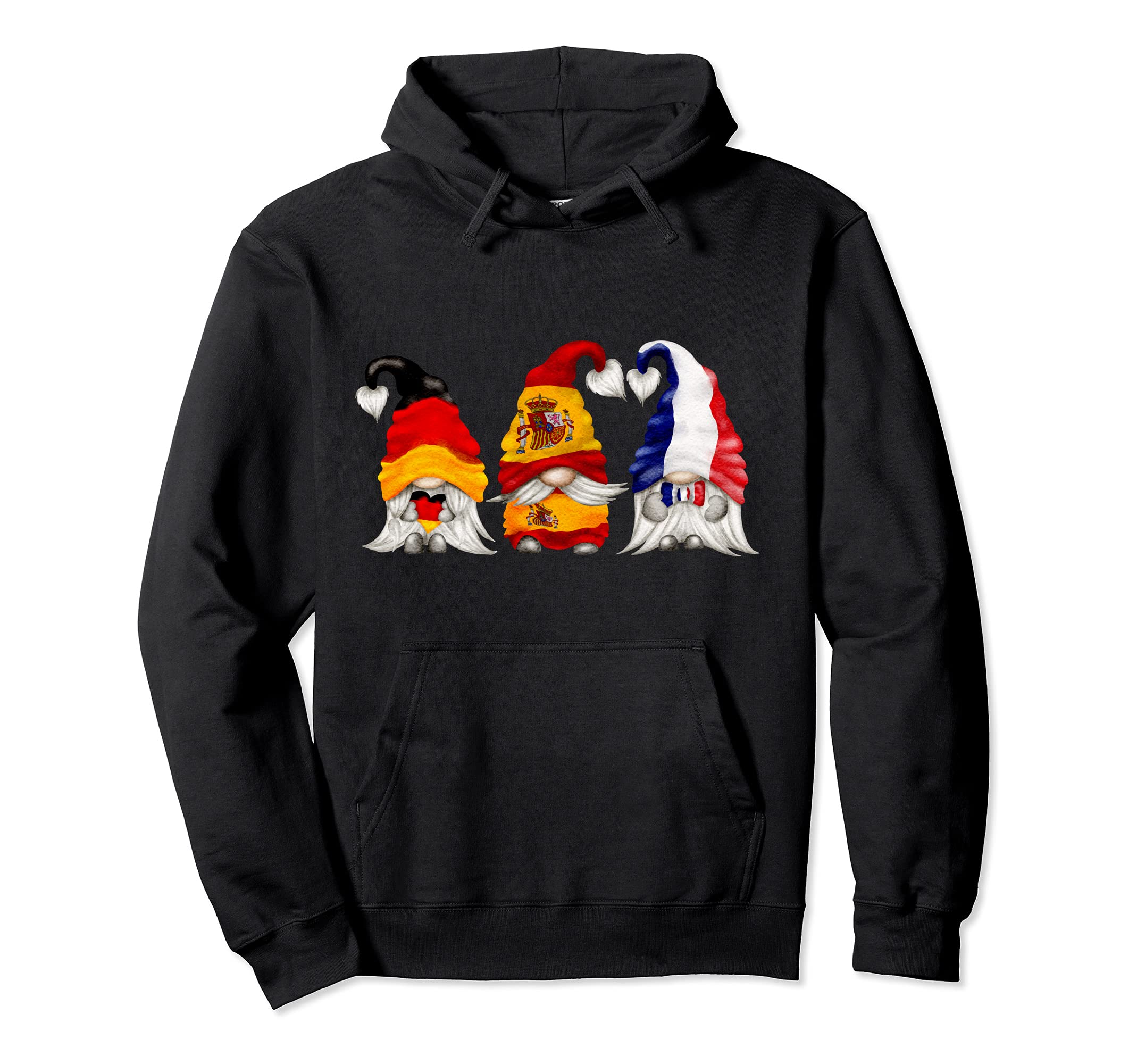 Spain Germany France Gnome Pullover Hoodie