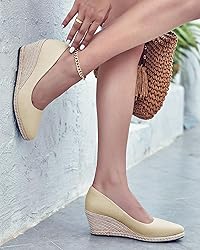 Ruanyu Women's Platform Espadrilles Wedge Sandals