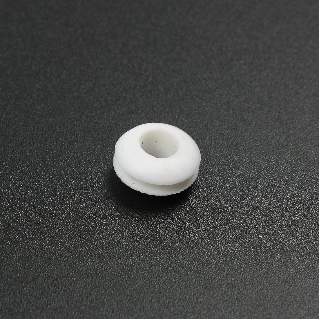 sourcing map 10 Pcs 5mm Inner Diameter Dual Side White Rubber Firewall Grommets - Image 4