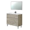 ARKITMOBEL-Mueble-de-Bano-con-3-Cajones-y-Espejo-Modulo-Lavabo-Modelo-Dakota-Acabado-en-Roble-Alaska-Medidas-100-cm ARKITMOBEL-Mueble-de-Bano-con-3-Cajones-y-Espejo-Modulo-Lavabo-Modelo-Dakota-Acabado-en-Roble-Alaska-Medidas-100-cm