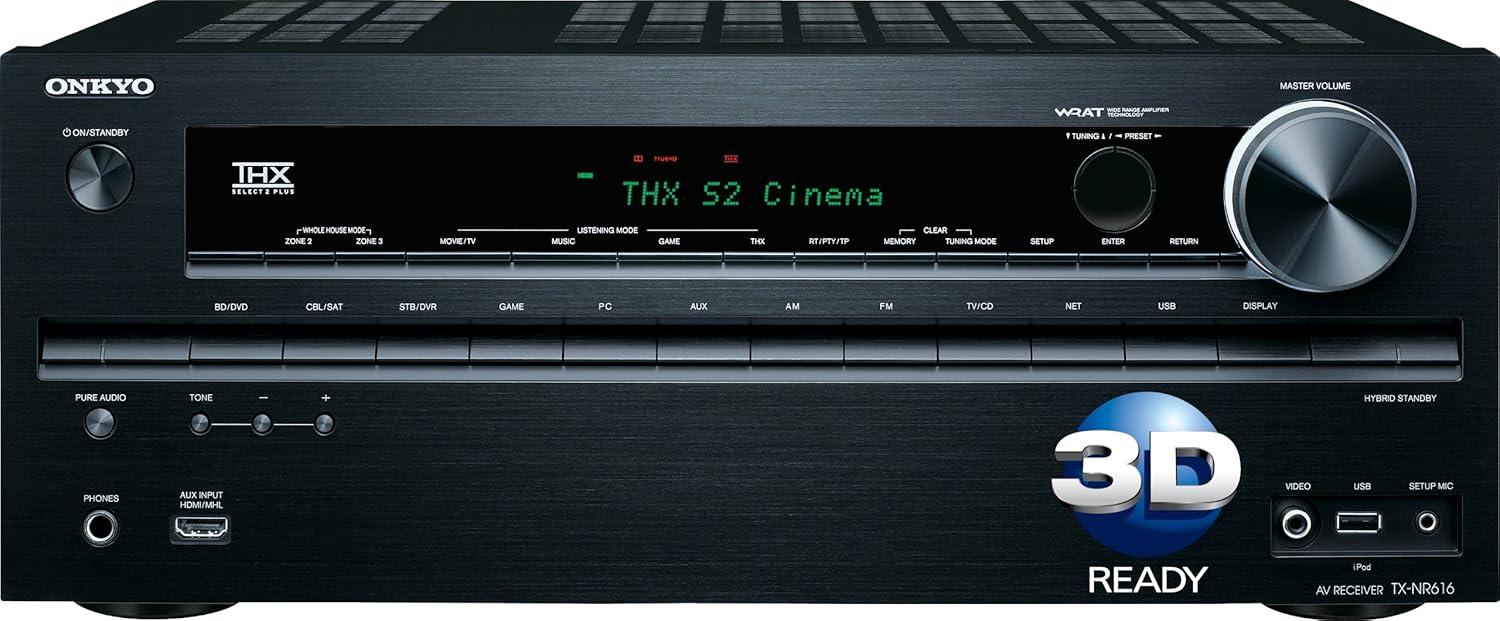 Onkyo TX-NR616 7.2- Channel Network A/V Receiver (Discontinued by Manufacturer)