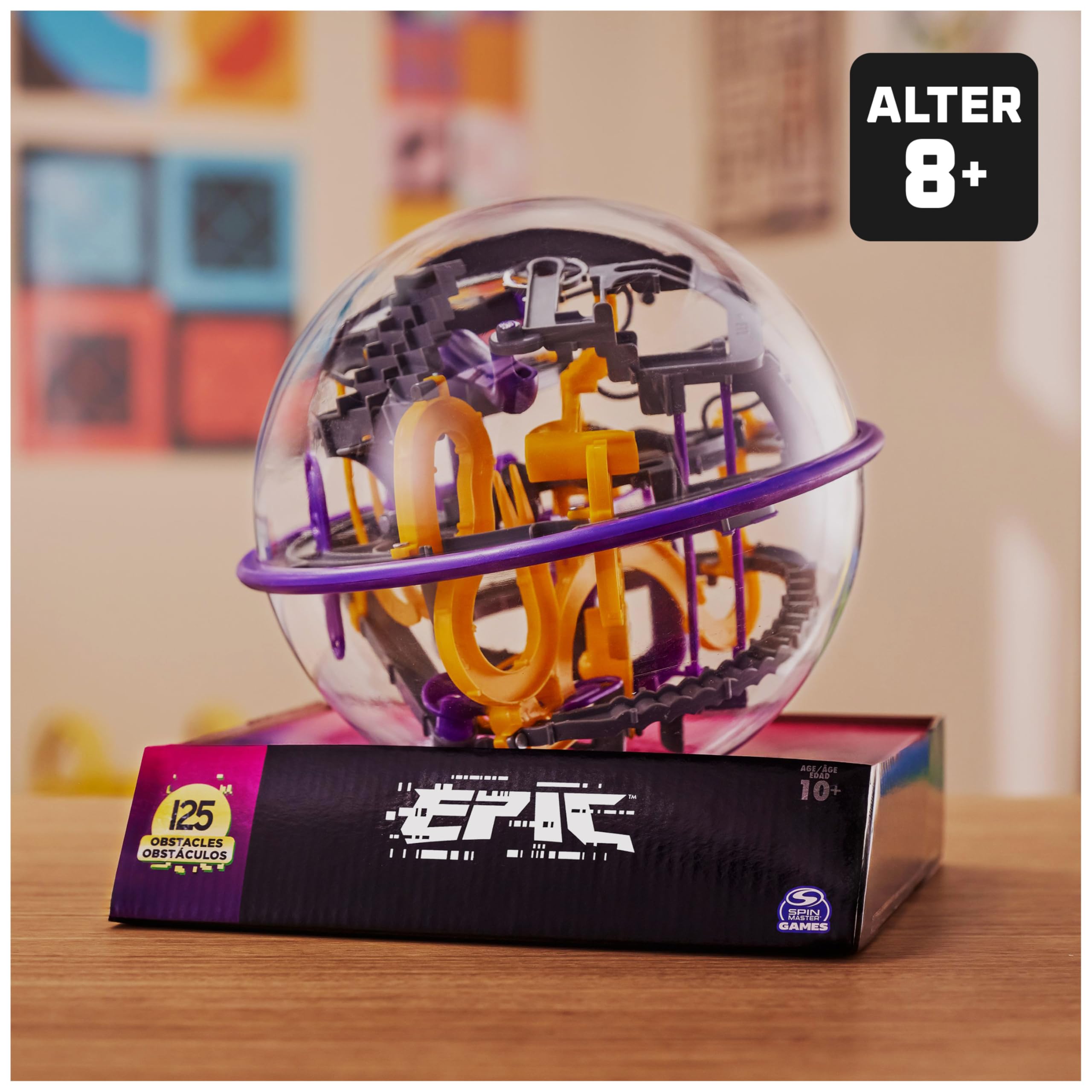 Spin Master Games - Perplexus Epic 3D Kugellabyrinth mit 125 Hindernissen, Konzentrationsspiel mit 360° Bewegung, Geschicklichkeitsspiel für Kinder ab 10 Jahren und Erwachsene 2