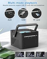 GREADIO Portable CD Player Boombox Bluetooth FM 5000mAh Battery view 9