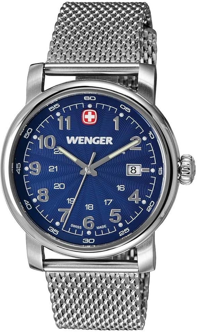 Wenger Men's Urban Classic Swiss Army Watch Blue Sunray Dial