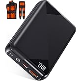 Glaais 12V 7.4V 5V 18400mAh Heated Jacket Battery Pack Compatible with Milwaukee, Heated Vest Battery Pack for ORORO, LED Power Bank for Heated Jacket with DC/USB-A/USB-C (Not for Dewbu)