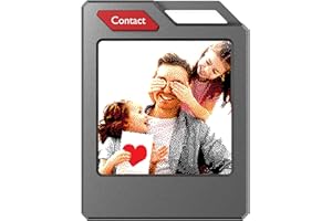 SLEEPHOHO PhotoTag E Ink Bluetooth Tracker Tag–Works with Apple Find My (iOS Only), Smart Key Finder & Item Locator, Custom Picture Display–Luggage Tags, Airtag Holder (1-Pack Black)