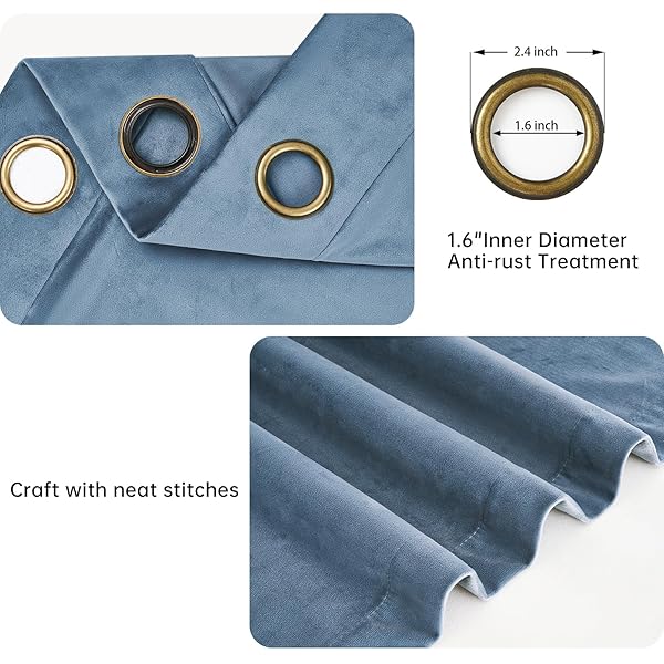 TOPFINEL 120 INCHES LONG EXTRA LONG SLATE BLUE VELVET CURTAINS FOR LIVING ROOM,HEAVY LUXURY FLOOR TO CEILING PINCHED PLEATED BOHO SOUND ABSORBING CRUSHED VELVE DRAPES 2 PANELS FOR TRACK SYSTEM 10 FT