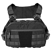 FEIWOOD GEAR Tactical Chest Pack Bag Molle EDC Pouch Bag with CCW Compartment Adjustable Strap Workouts Fishing Hunting