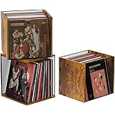 1 Cube Record Holder Vinyl Record Storage, DIY Stackable 40-55 Records | Modular &amp; Visualize Record Holder Album Storage Box Cube Wooden Organizer Crate Records Cabinet Record Vinyl Storage