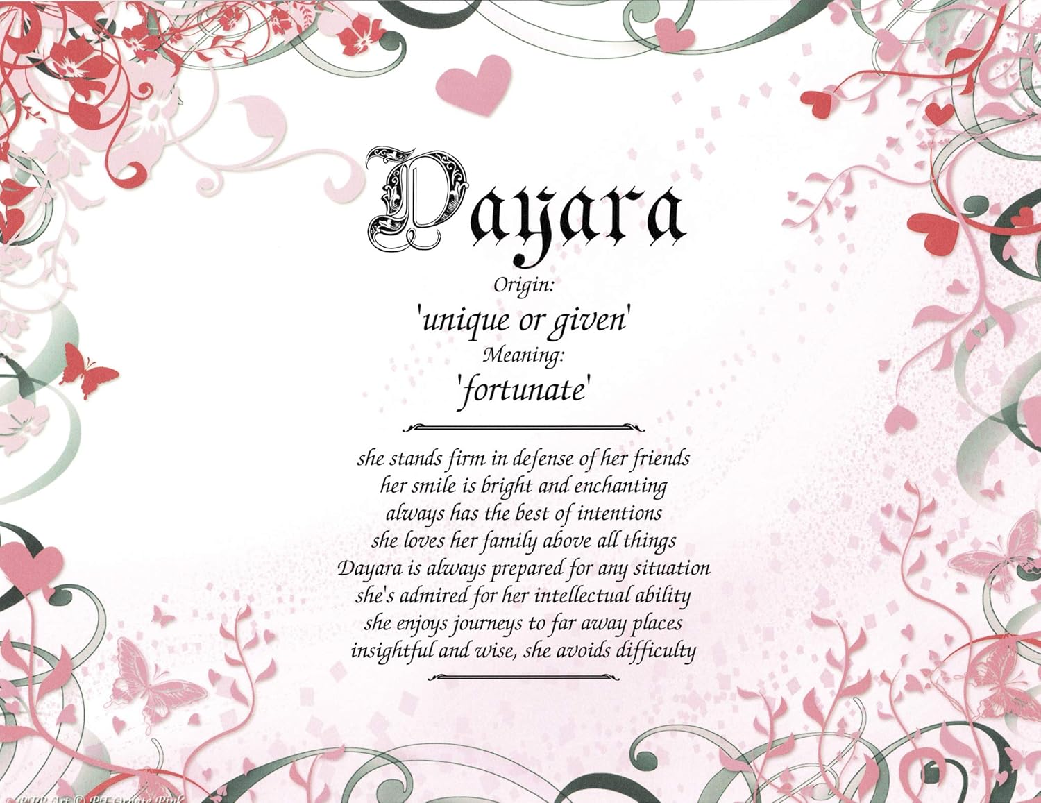 Ornate Pink Personalized ANY First Name