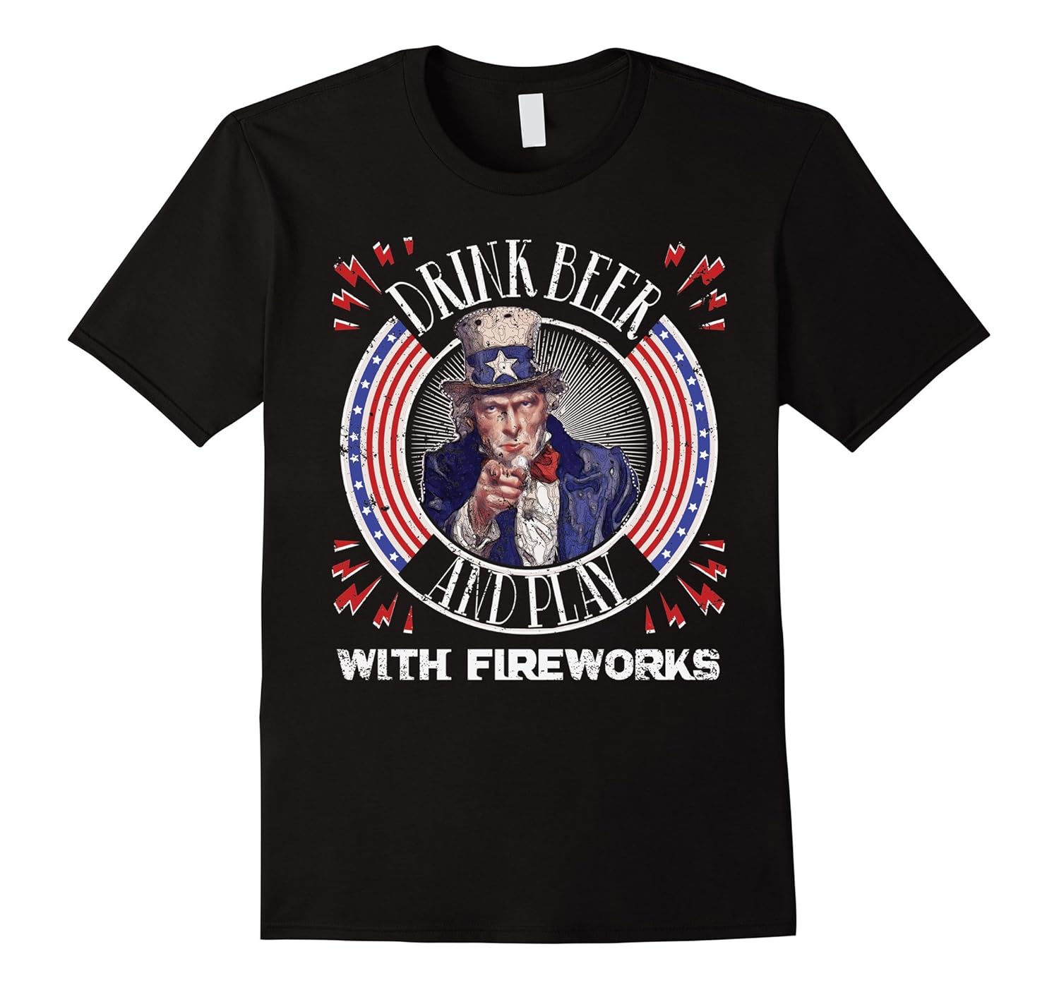 Uncle Sam Shirt Beer T Shirt Drink Beer Play With FireworksCL Colamaga