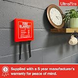 UltraFire 1m x 1m Hard Case Fire Blanket Glass Fibre Kitemarked Home Kitchen view 5