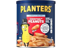 PLANTERS Dry Roasted Peanuts, Plant-Based Protein, Lightly Salted, Peanut Snack, 16 Oz Jar