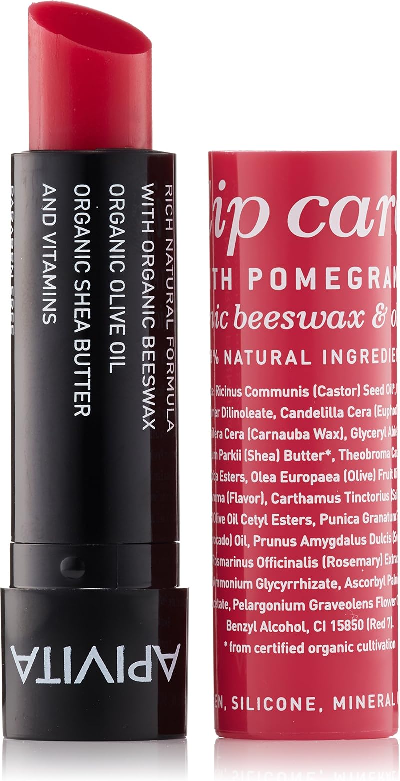 Apivita Lip Care Pomegranate 4.4g 0.15oz Protective Restorative Treatment