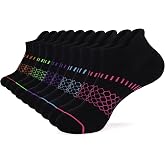 IRAMY Light Compression Socks for Women Arch Support Athletic Cushioned Anti-Blister Comfort Running Ankle Socks 3/5 Pairs