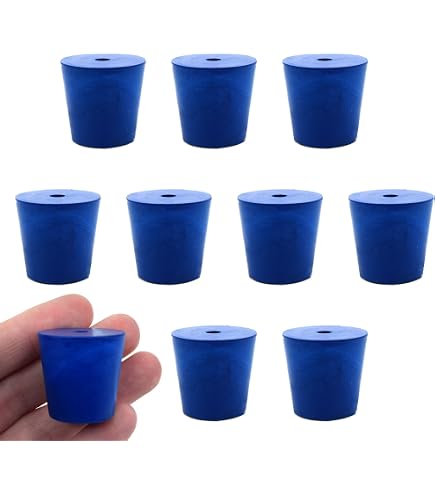 EISCO 10PK Neoprene Stoppers, 2 Holes - ASTM - Size #3-18mm
