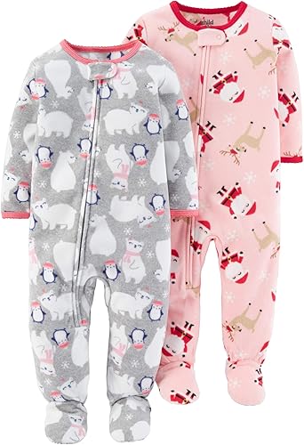 carters footed christmas pajamas