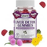 VIDAVITE Liver Cleanse Detox & Repair Gummies — Sugar-free, US-Made, 1500mg Milk Thistle Supplement with Artichoke, Dandelion and 20+ Herbs — Liver Support Supplement for Men & Women(60 Vegan Gummies)