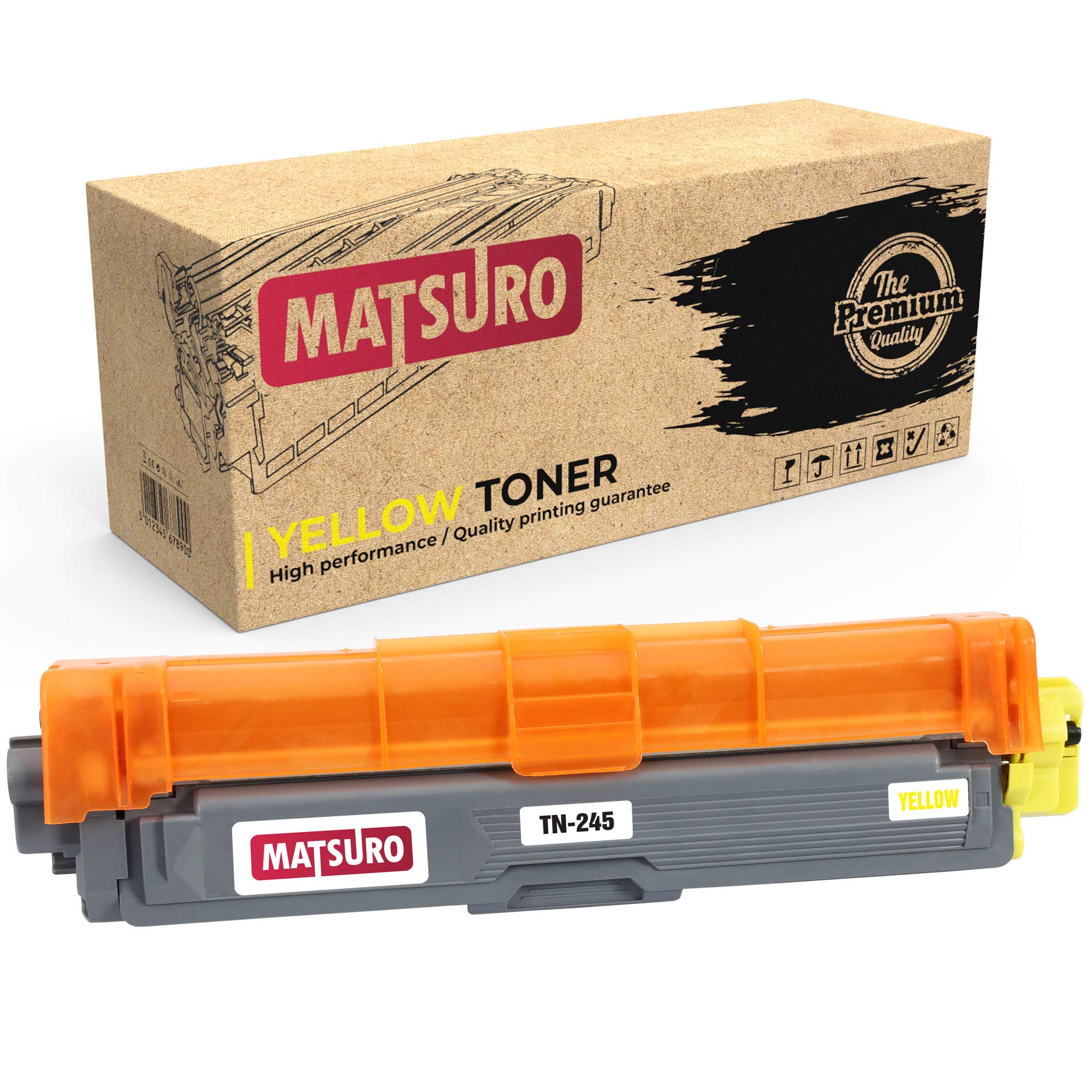 Matsuro Original | Compatible Toner cartridge Replacement for BROTHER TN-241 TN-242 TN-245 TN-246 (1 YELLOW)