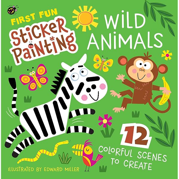 First Fun Sticker Painting: Ocean Creatures: 12 Colorful Scenes to