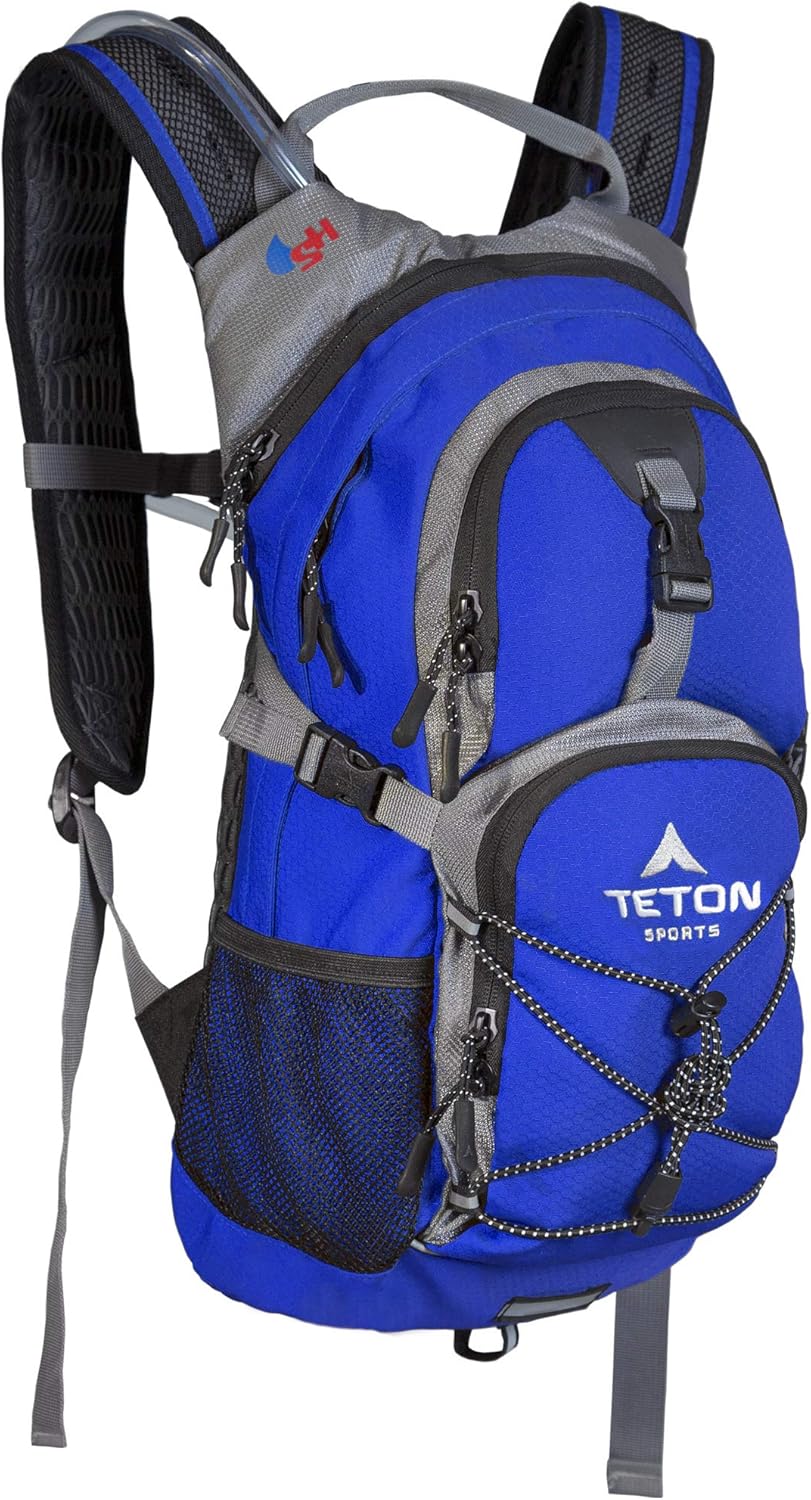 TETON Sports Oasis 1100 Hydration Pack; Free 2-Liter Hydration Bladder; For Backpacking, Hiking, Running, Cycling, and Climbing; Black, 18.5" x 10" x 7", Model Number: 1001B : Sports & Outdoors