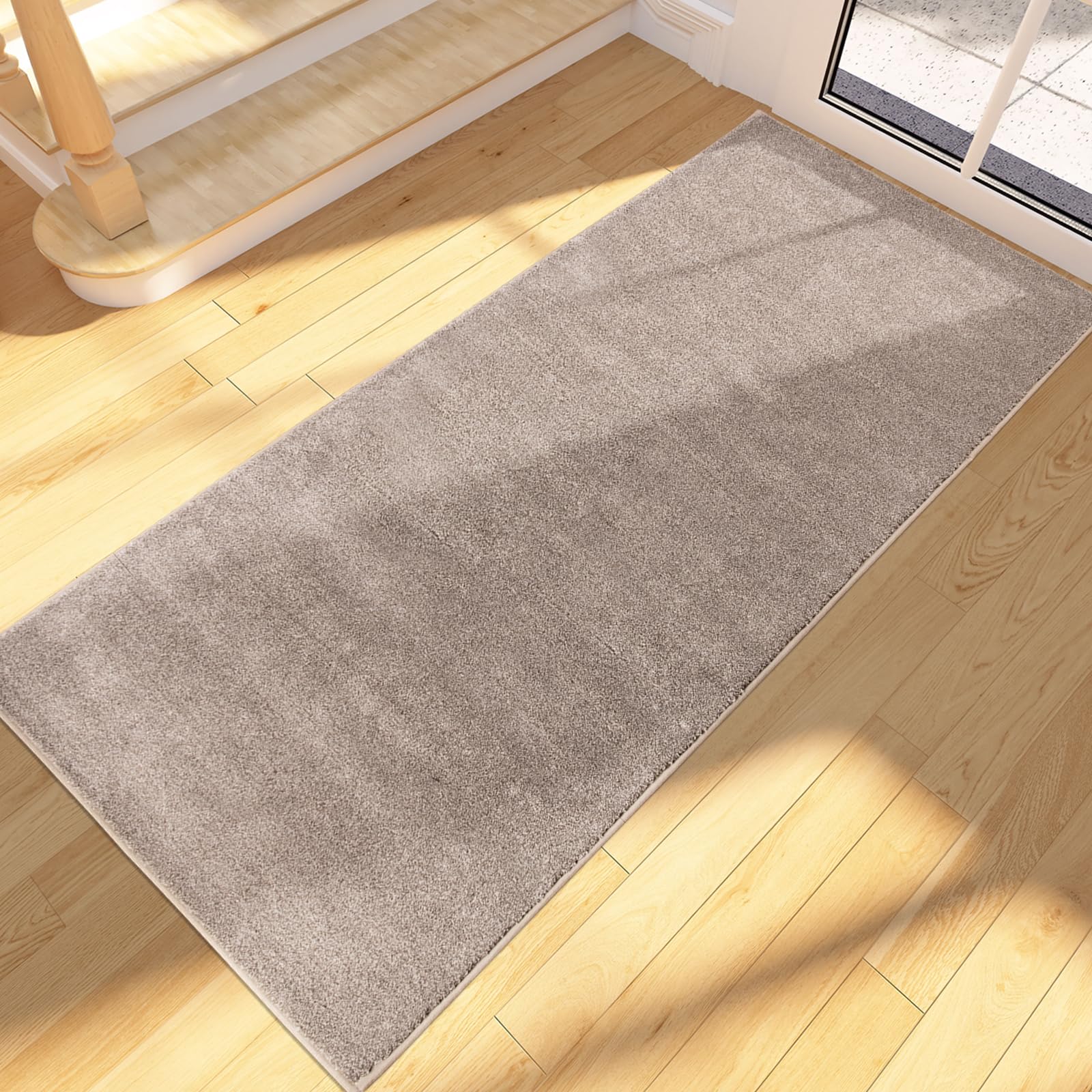 FCSDETAIL Dirty Trap Door mat 60 x 150 cm, Non Slip Machine Washable Entrance Rug, Inside Floor Runner for Dog, Door and Hallway
