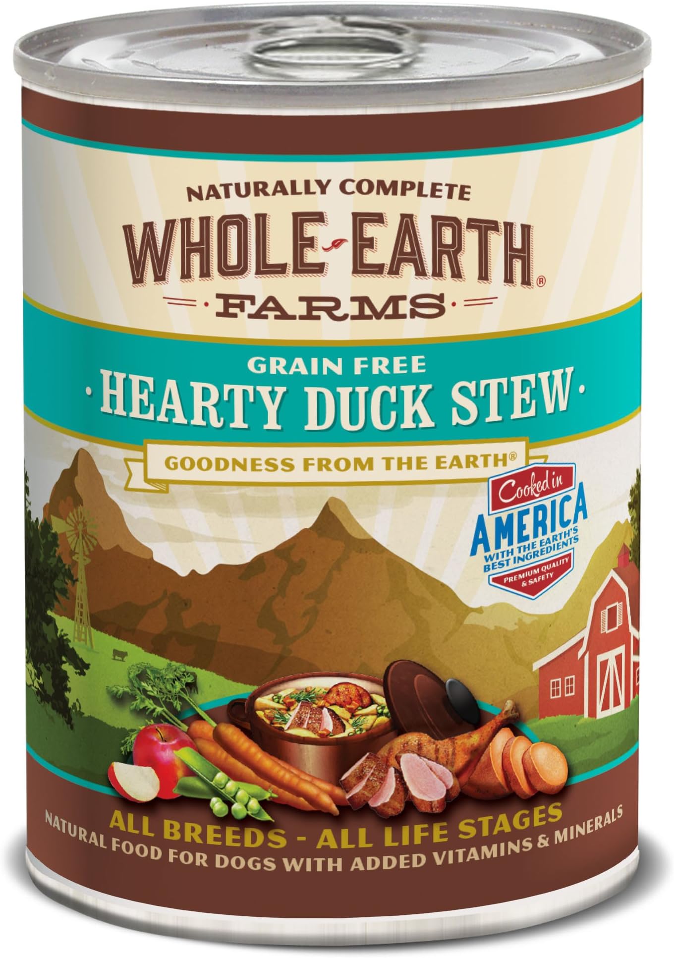Whole Earth Farms Grain Free and Whole Grain All Breed Canned Wet Dog and Puppy Food (Case of 12)