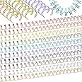 MorningRo 100 Pcs Metal Double Loop Binding Wires 9/16 Bulk Cinch Binding Wires Double Spiral Ring Coil 10 Colors Twin Spines Combs 23 Holes 2: 1 Pitch Cinch Coil Machine Wire