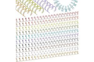 MorningRo 100 Pcs Metal Double Loop Binding Wires 9/16 Bulk Cinch Binding Wires Double Spiral Ring Coil 10 Colors Twin Spines Combs 23 Holes 2: 1 Pitch Cinch Coil Machine Wire