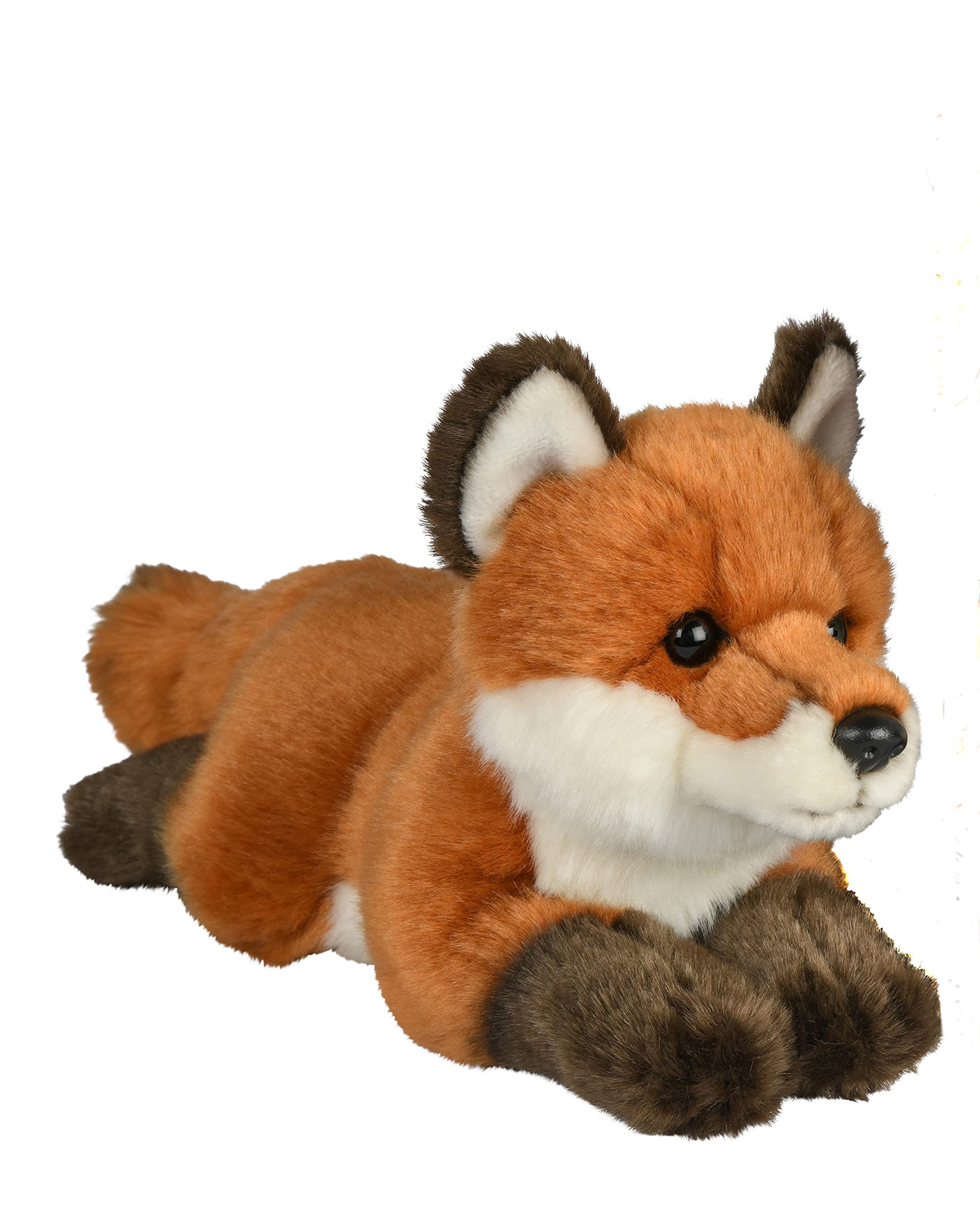 Uni-Toys - Red Fox, Lying Down - 24 cm (Length) - Plush Fox, Forest Animal - Plush Toy, Cuddly Toy