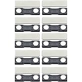 Performore 10 Packs of Name Tag Magnets 1.75" X 0.5" with 3M Adhesives and Stainless Back Plates, Magnetic Badge for Name Tags ID Holders Business Cards Conference Meetings Events