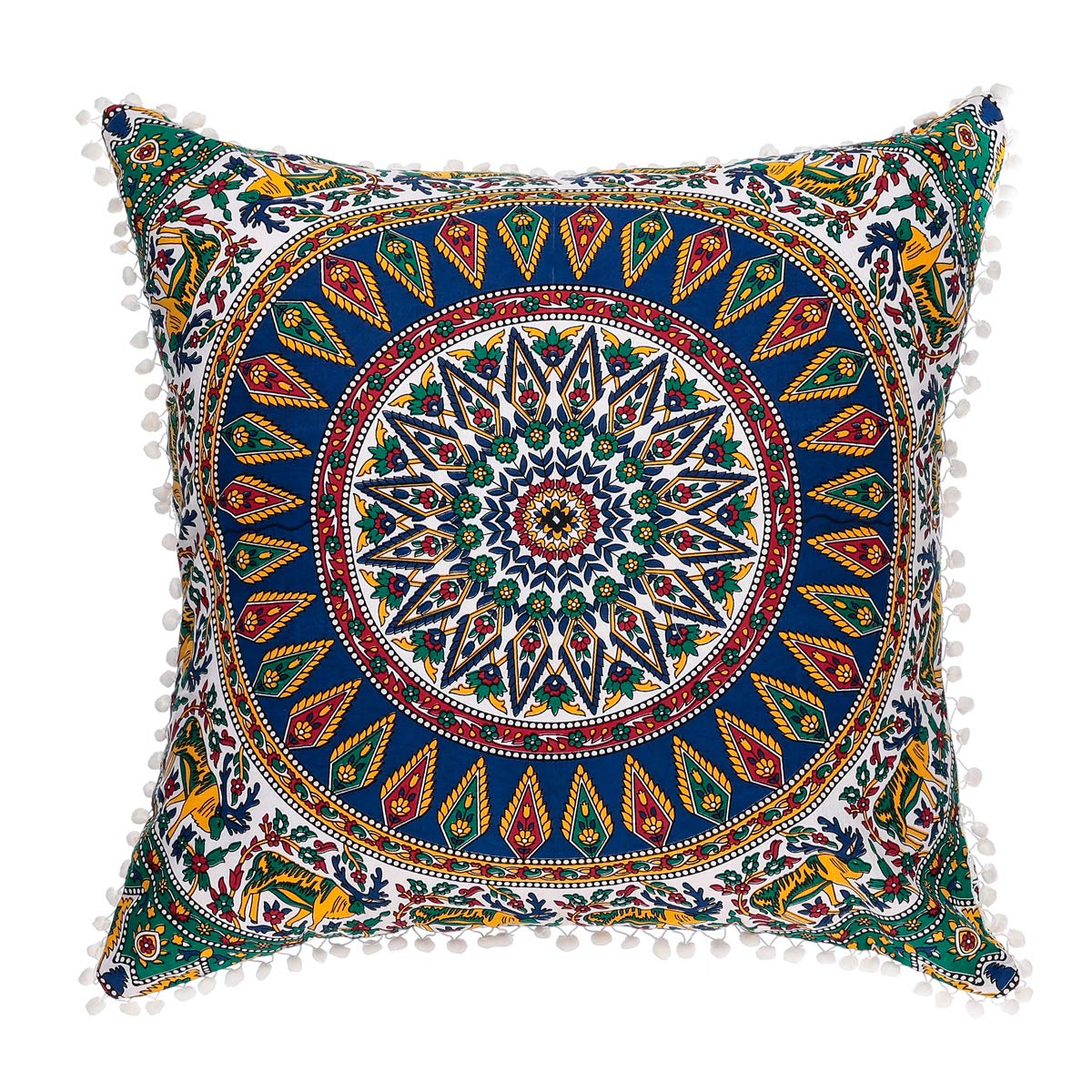 75 75 Cms Euro Chams Multicolor Mandala With Animals Square