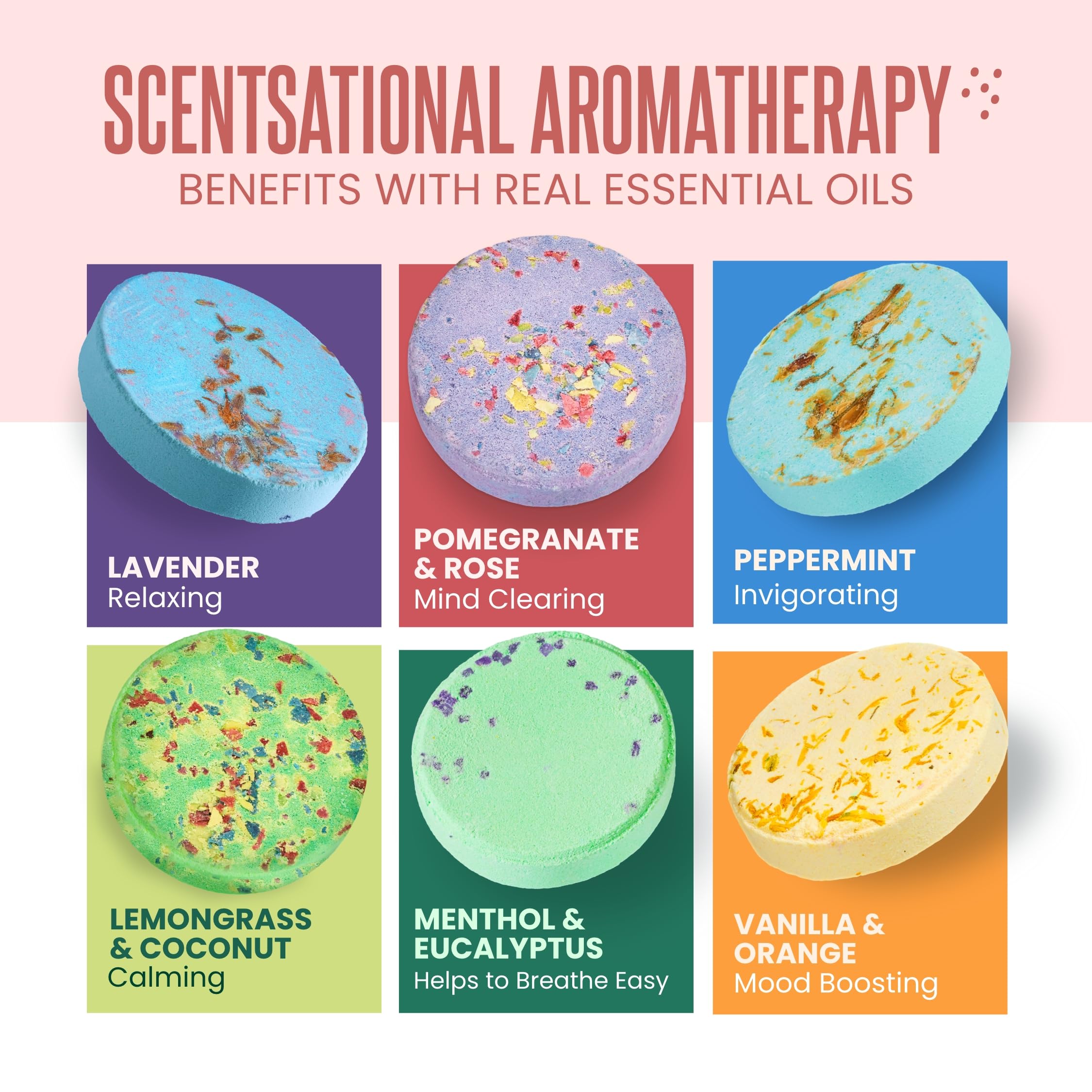 Cleverfy Shower Steamers Aromatherapy – Stocking Stuffers for Teen Girls, Women and Wife – Christmas Gifts for Teens and Women – White Elephant Gifts for Adults – 6 Tablets