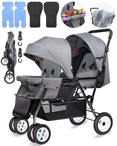 Double Stroller, Double Stroller for Infant Toddler, Foldable