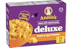 Annie's Homegrown Creamy Deluxe Shells & Real Aged Cheddar Sauce Macaroni, 11 oz, Packaging may vary