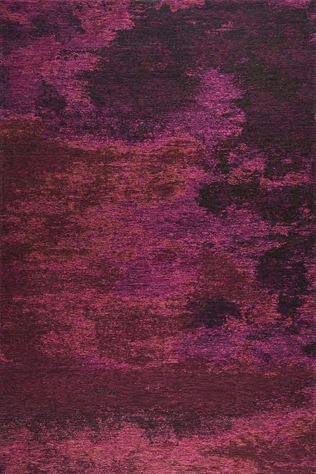 Theko Teppich Modern Farbe Beerenfarbe Grosse 80 X 150 Cm Amazon De Kuche Haushalt