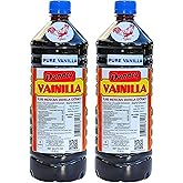 Danncy Vanilla Dark 33.8 fl oz (1L) 2 Pack Authentic Mexican Vanilla Extract