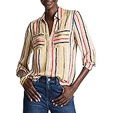 NIC+Zoe Womens Painted Stripe Top