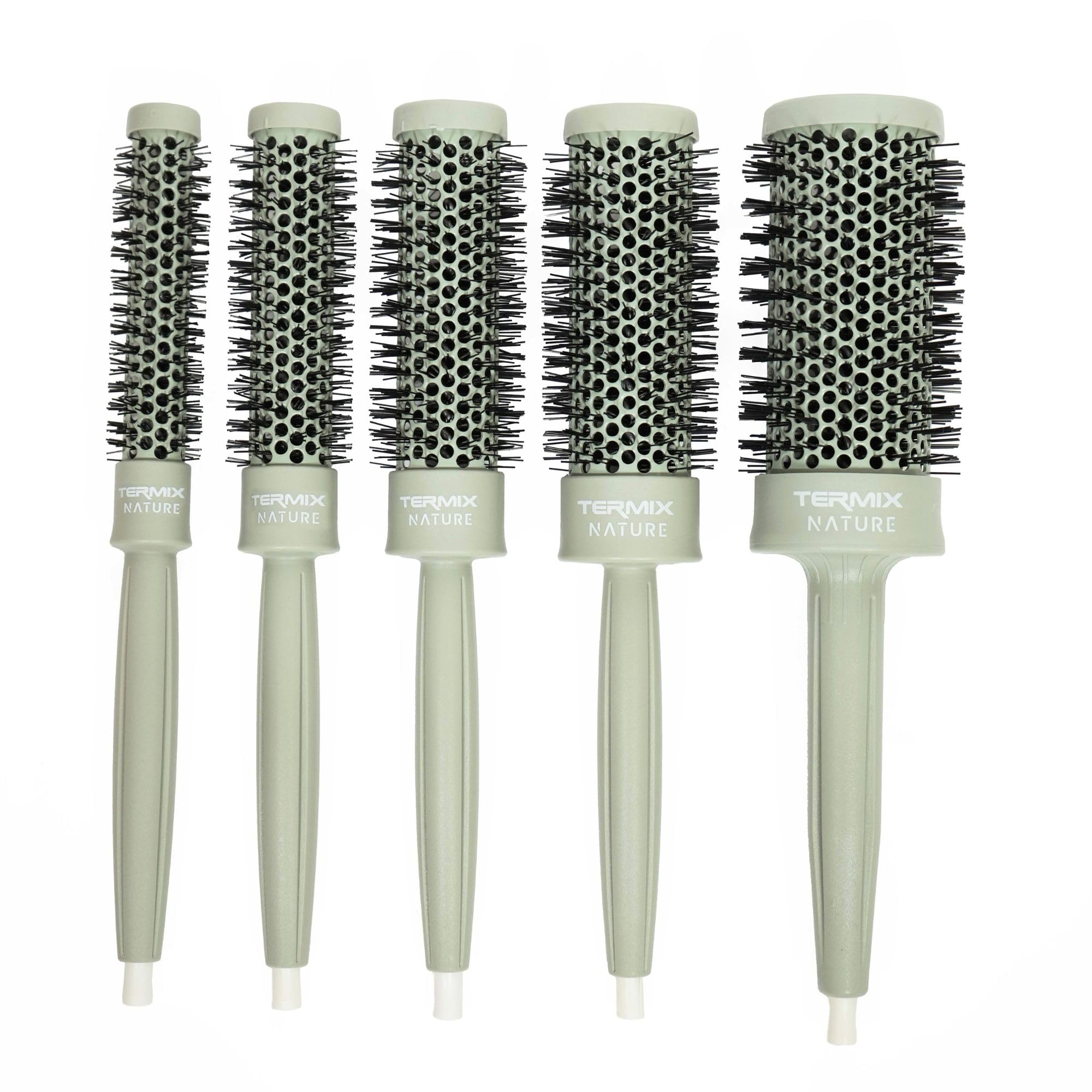 PACK OF 5 TERMIX PROFESSIONAL NATURE ROUND BRUSHES (Ø17, Ø23, Ø28, Ø32, Ø43)