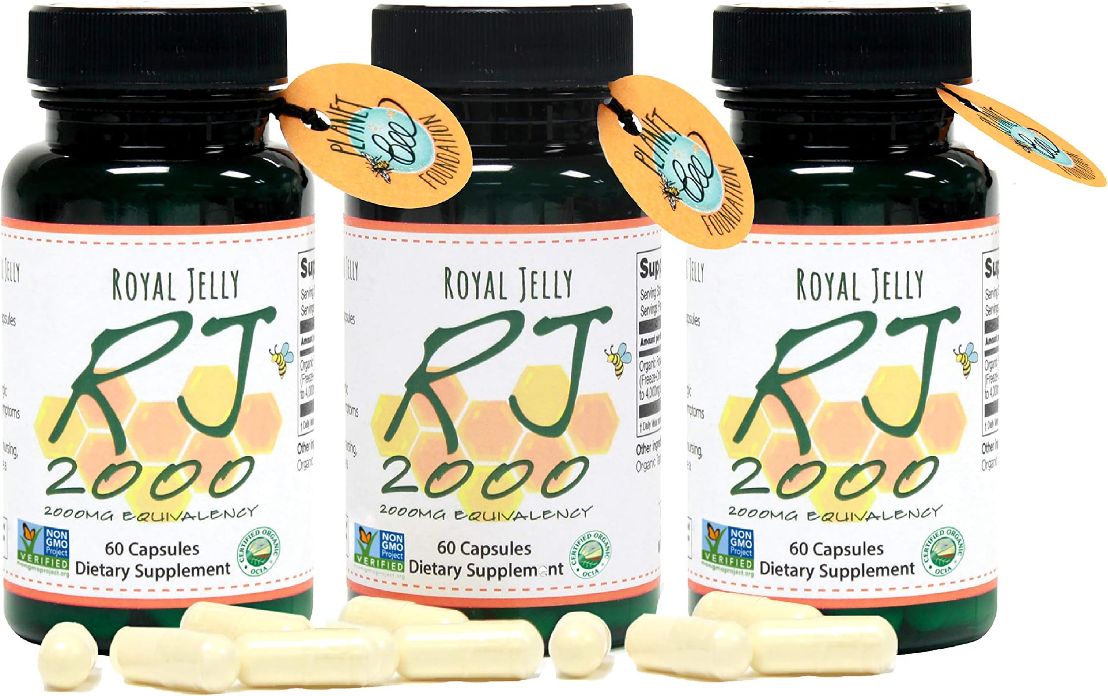GREENBOW Royal Jelly 2000mg Equivalency – Non GMO Made with Organic Royal Jelly - One of The Most Nutrition Packed Diet Supplements – (Triple Pack_3-60 Vegan Capsules)
