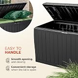 Deuba Marvel+ by KETER 270 L Garden Storage Box Wood Effect Anthracite view 5
